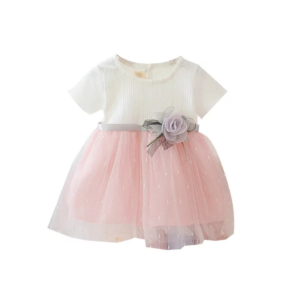 Toddler Dress for 2-3 Years Old with flower Decor